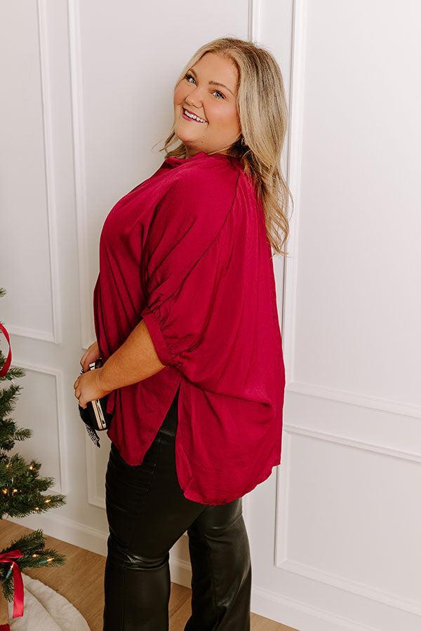 New To Town Shift Top In Wine Curves Product Image