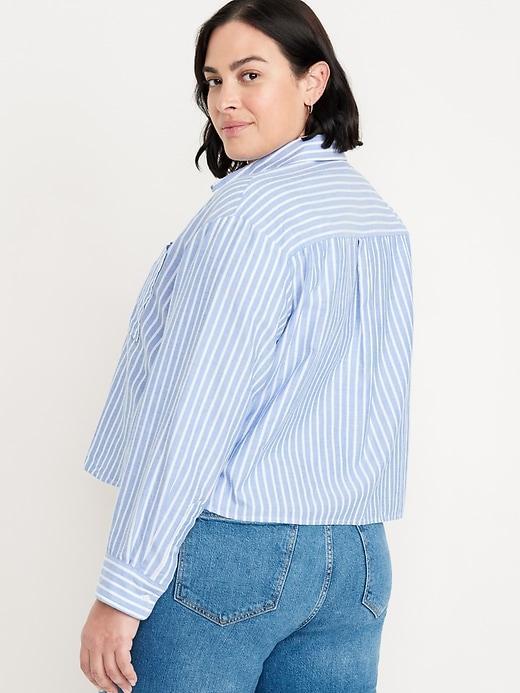 Button-Down Crop Shirt Product Image