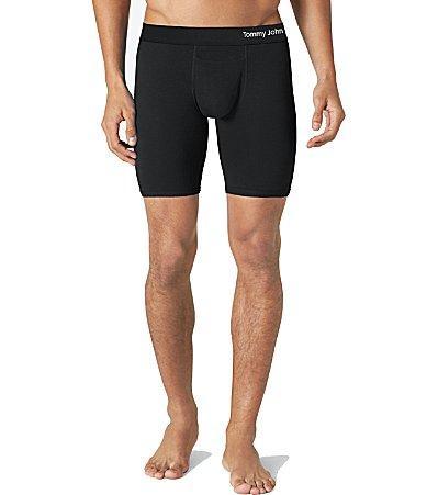 Tommy John Cool Cotton 8 Inseam Solid Boxer Briefs Product Image