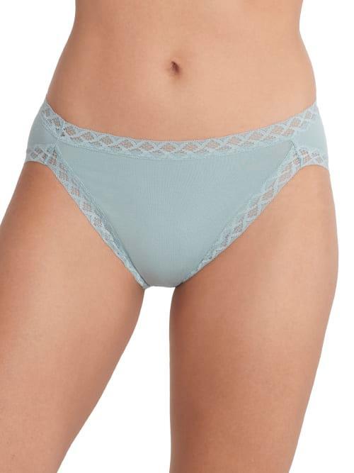 Natori Bliss Lace-Trim Cotton French-Cut Brief Underwear 152058 Product Image