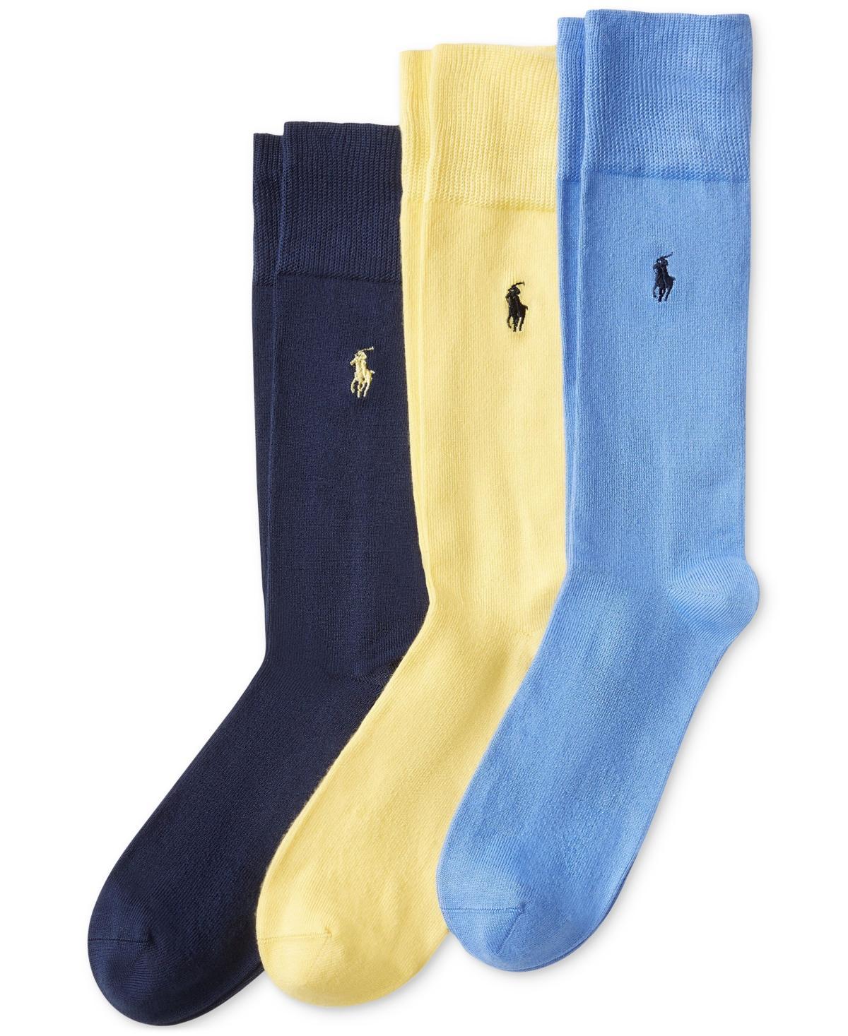 Polo Ralph Lauren Mens 3-Pk. Extended Size Supersoft Dress Socks Product Image