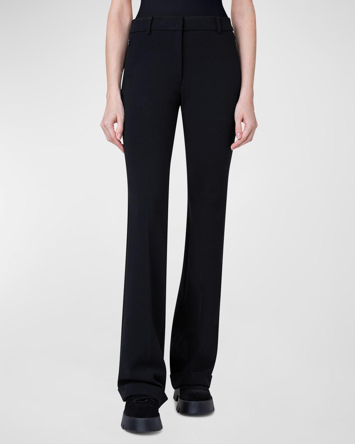 Marisa Wool Pants with Rolled Cuffs Product Image