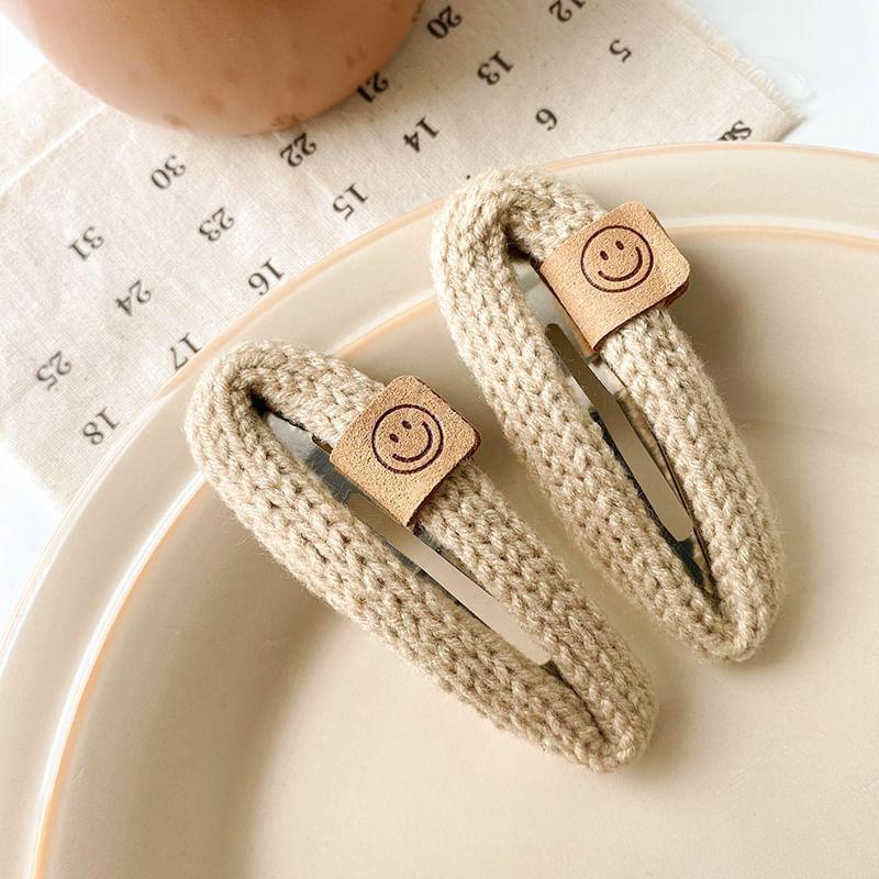 Applique Knit Hair Clip / Set Product Image