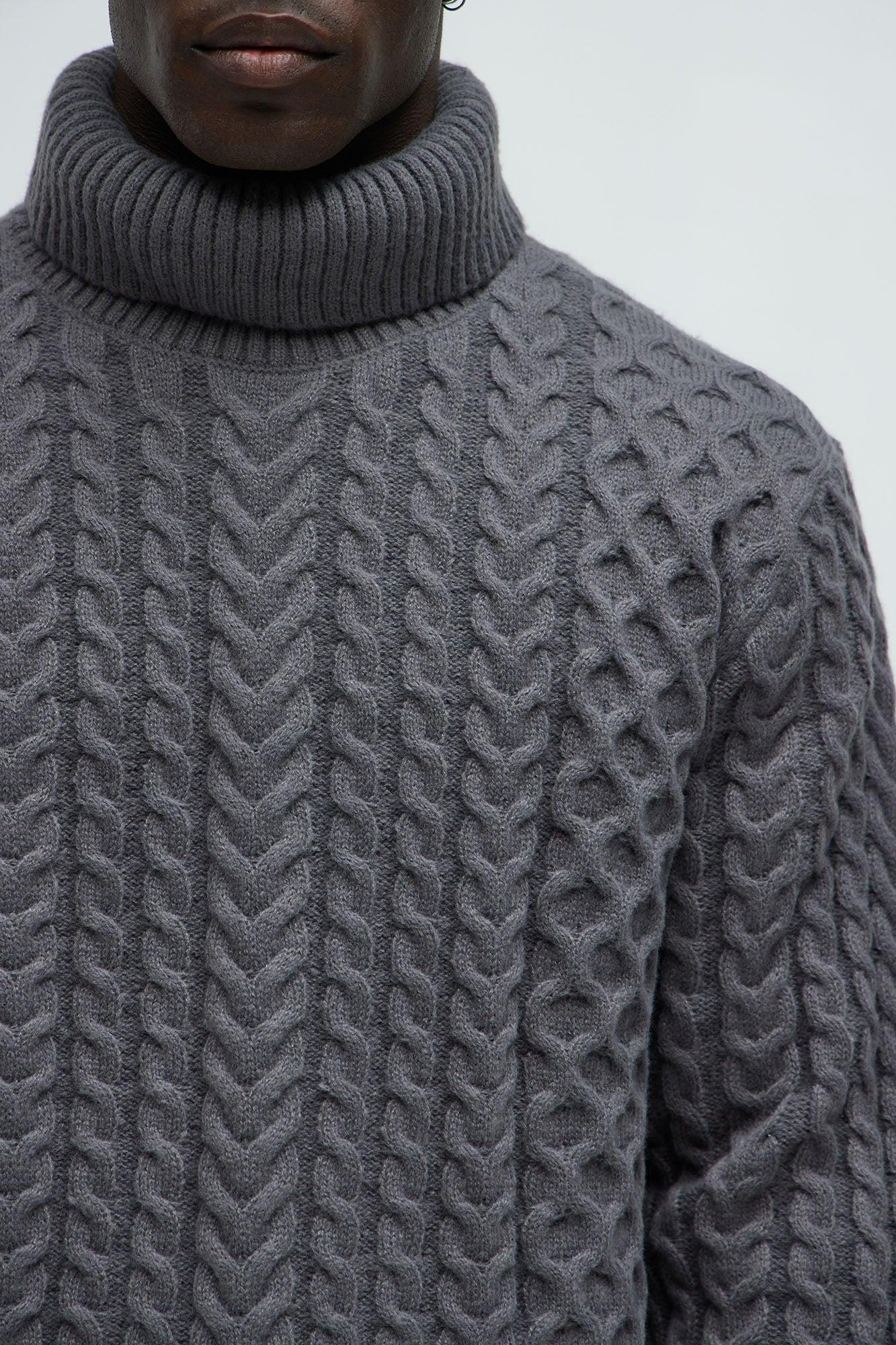 Got Potential Turtleneck Sweater - Grey Product Image