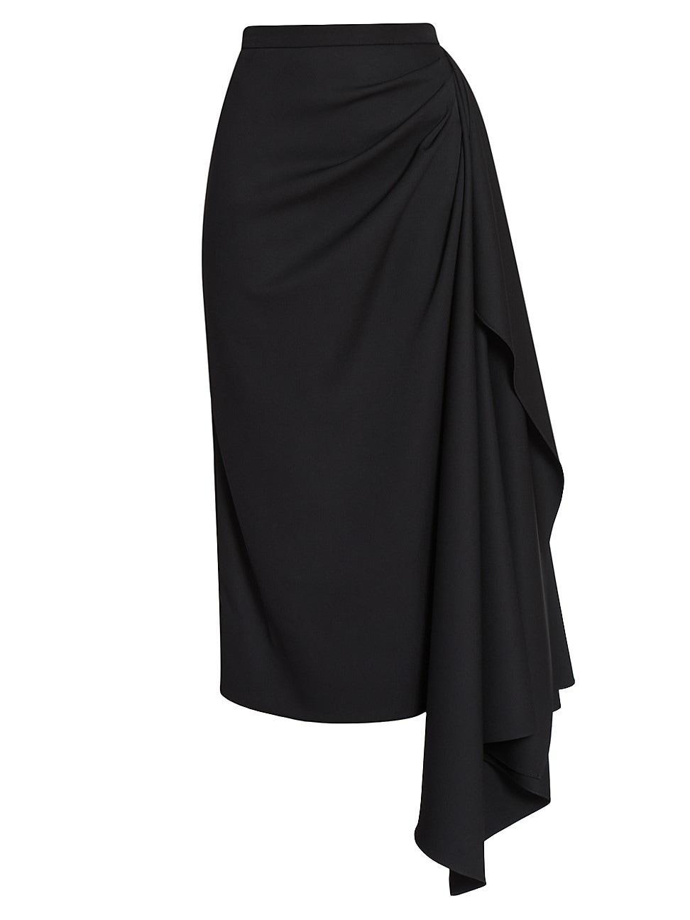 Womens Draped Midi Pencil Skirt product image