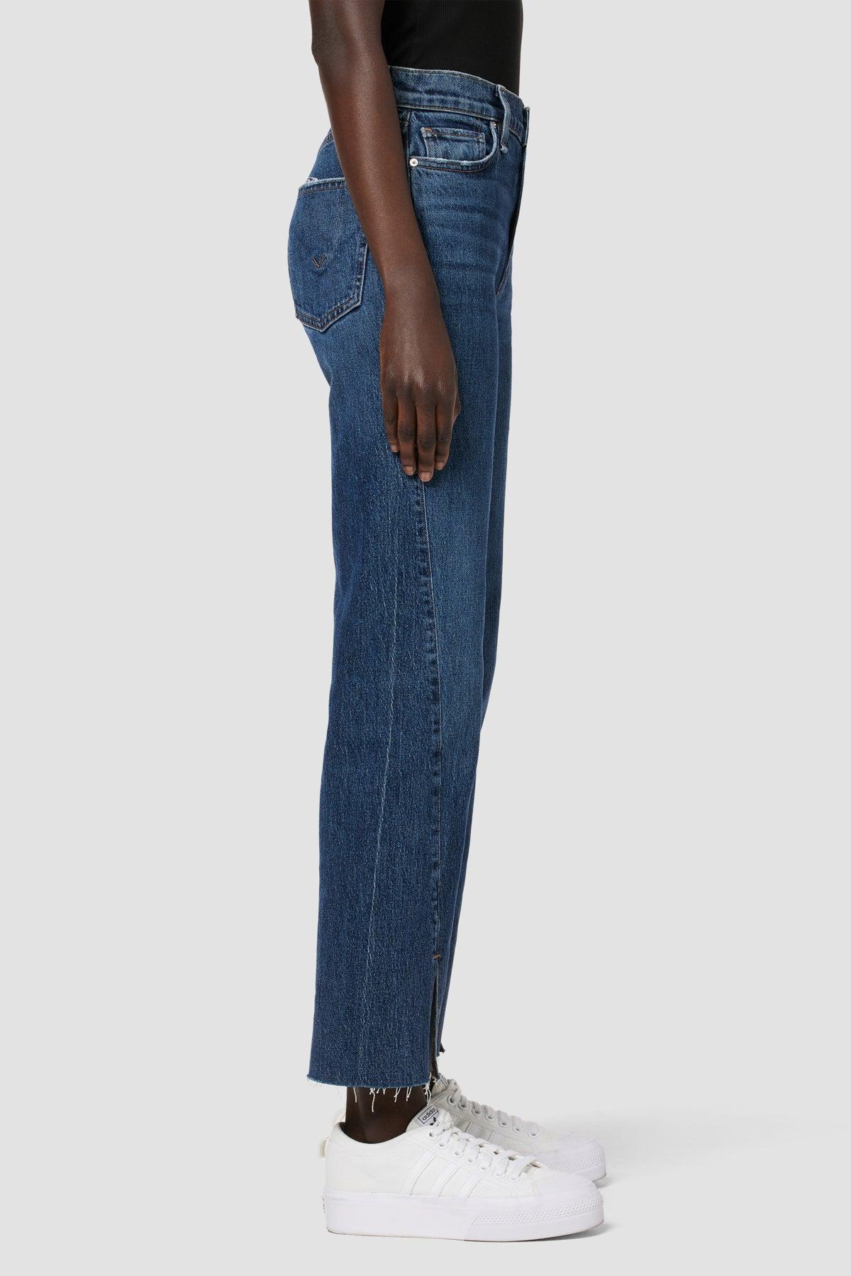 Remi High-Rise Straight Ankle Forward Seam Petite Jean w/ Slit Hem Female Product Image