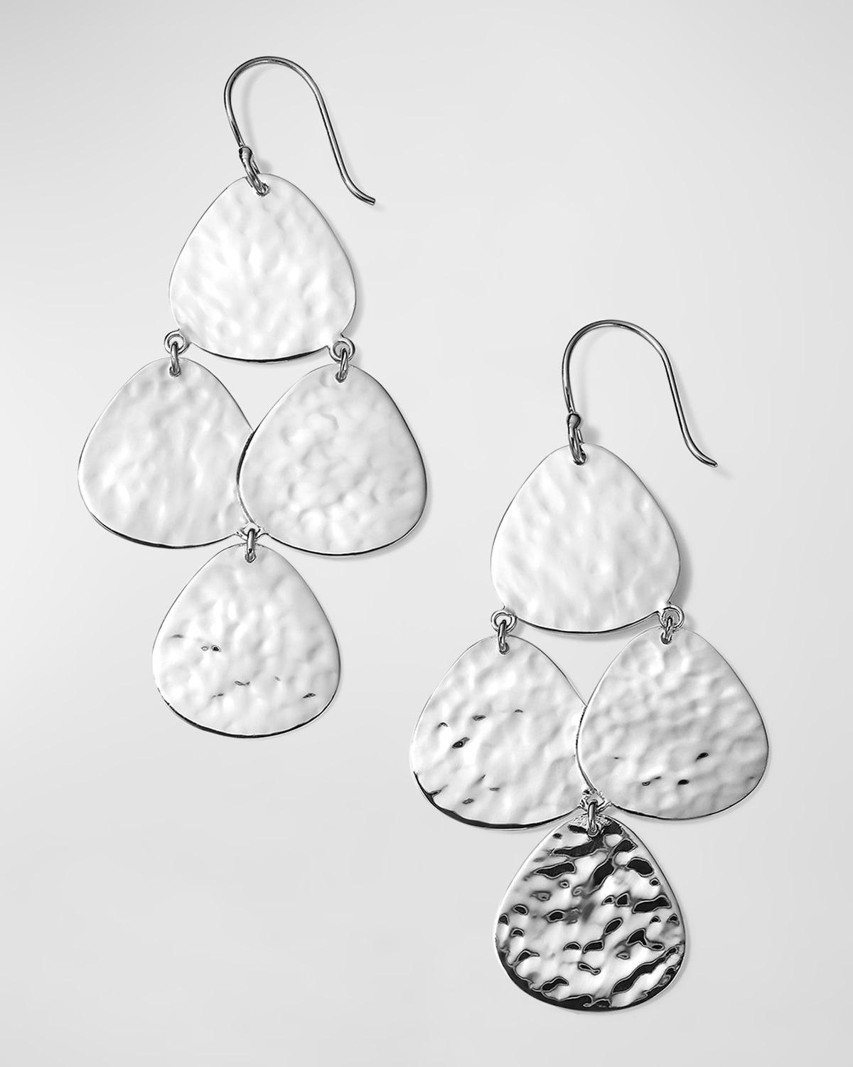 Womens 925 Classico Crinkle Small Nomad Cascade Earrings Product Image