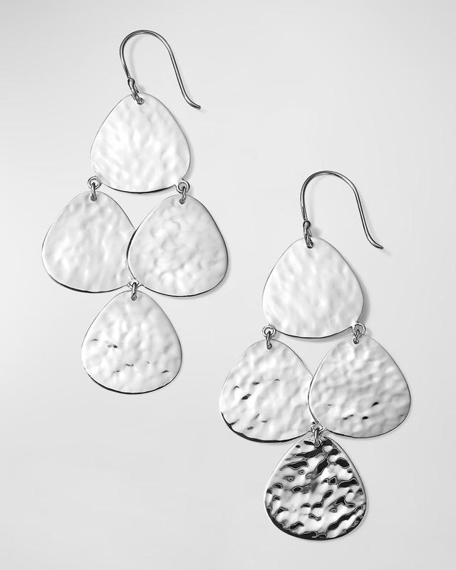 Womens 925 Classico Crinkle Small Nomad Cascade Earrings Product Image