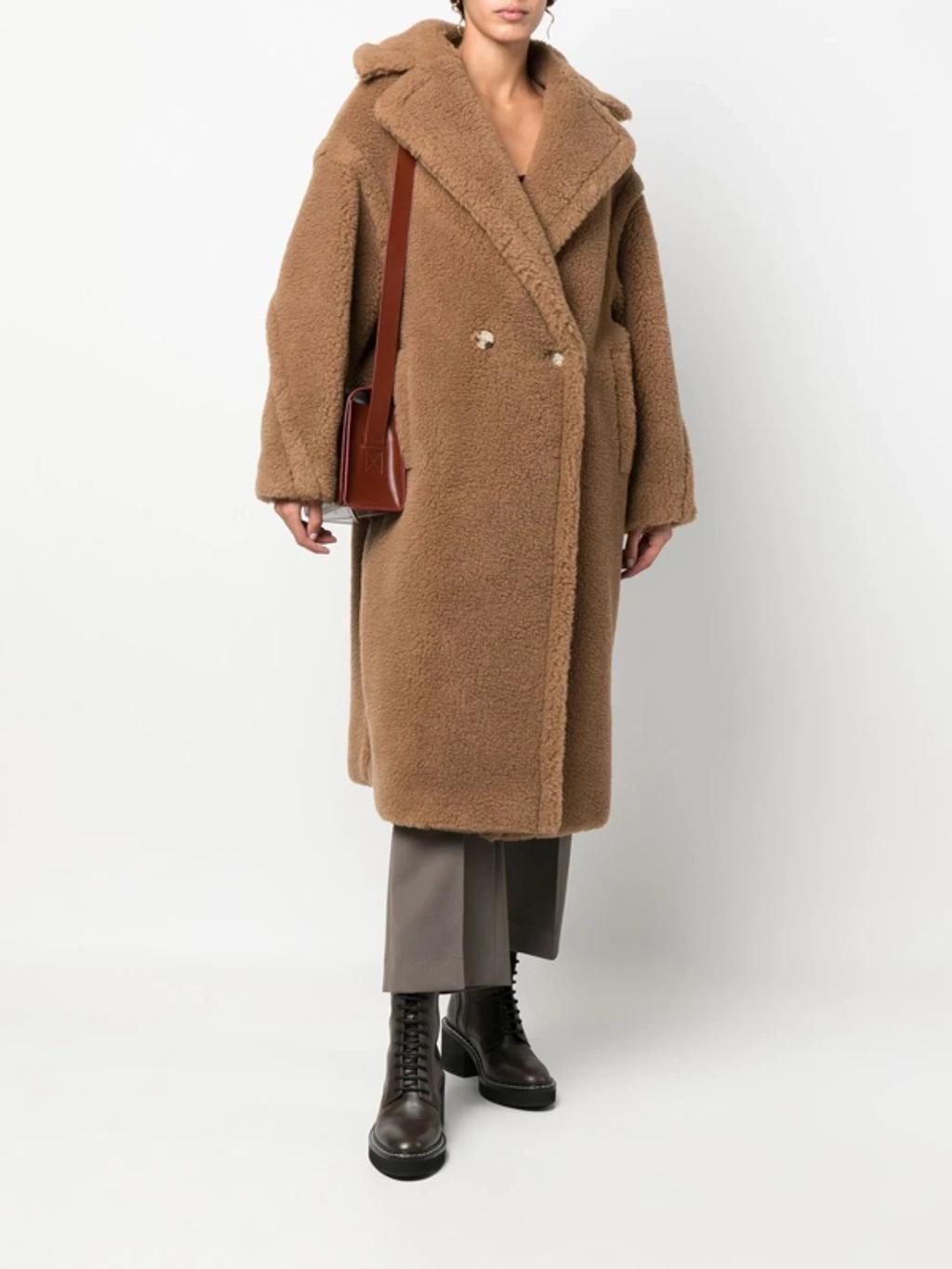 Brown Teddy Coat In Camel Product Image