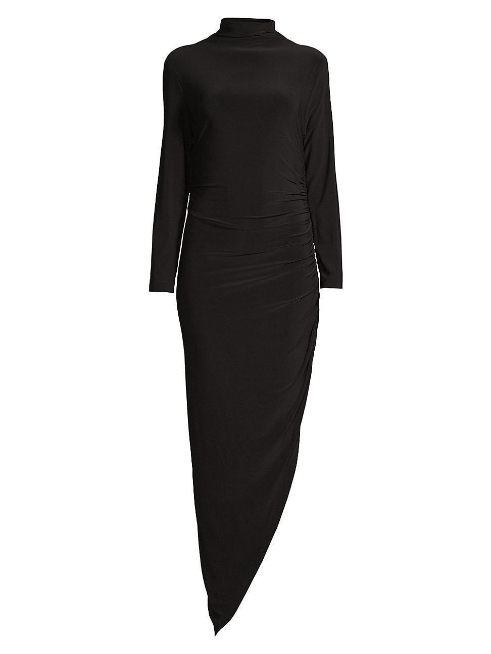 Womens Draped Turtleneck Gown Product Image