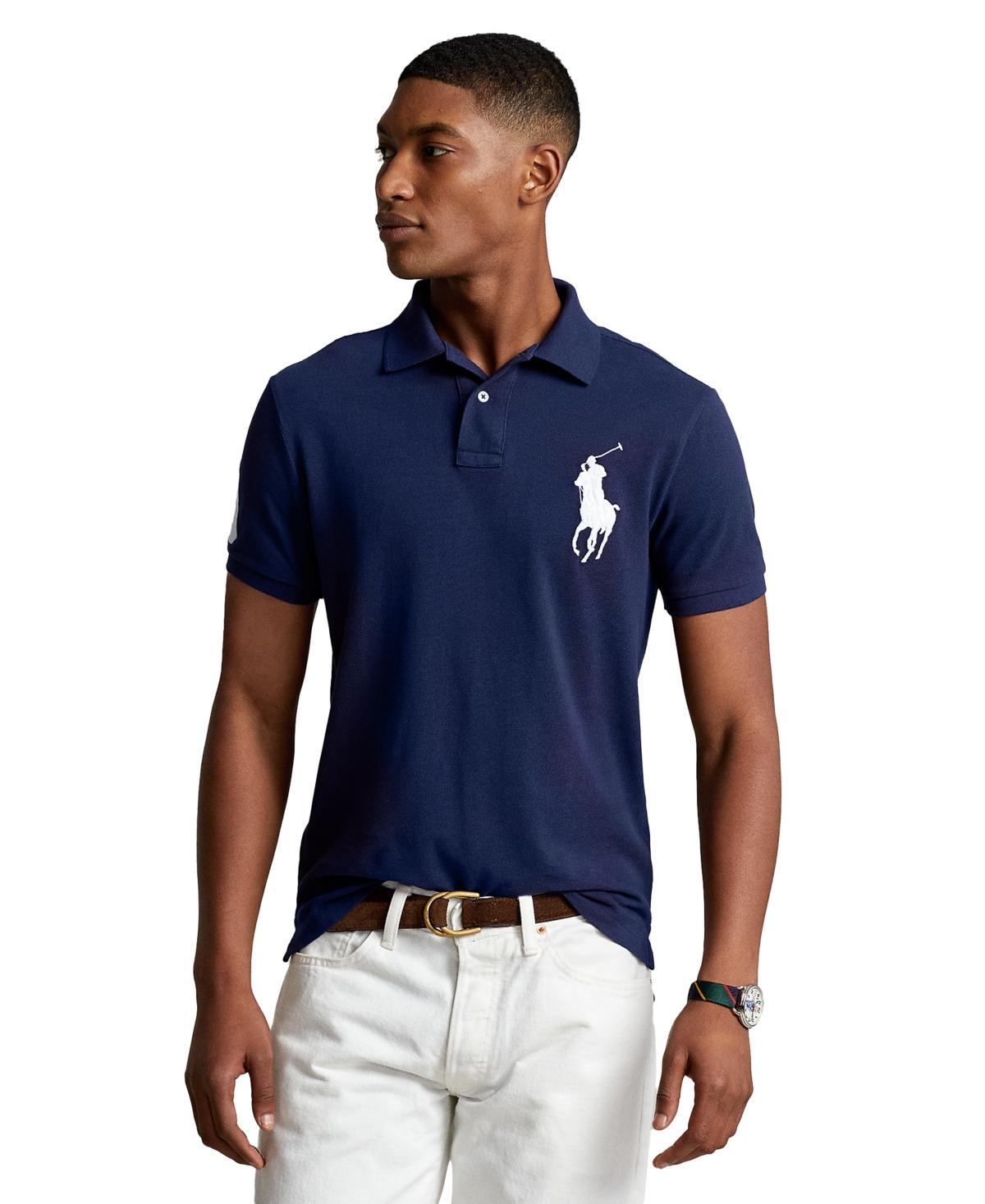 Polo Ralph Lauren Big Pony Custom Slim Fit Mesh Polo Shirt Product Image