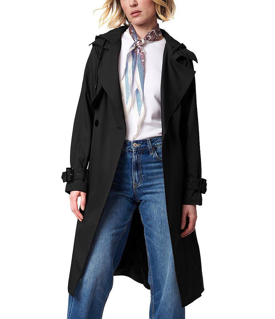 Bernardo Recycled Twill Notch Lapel Classic Style Trench Coat Product Image