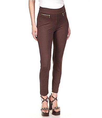 MICHAEL Michael Kors Ponte Skinny Leg Zip Pocket Pull Product Image