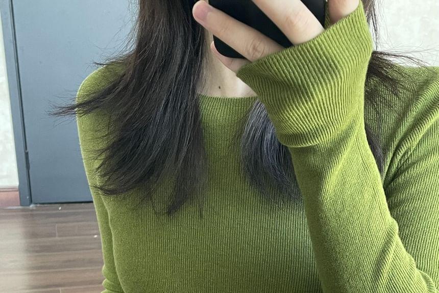 Crew Neck Plain Sweater product image