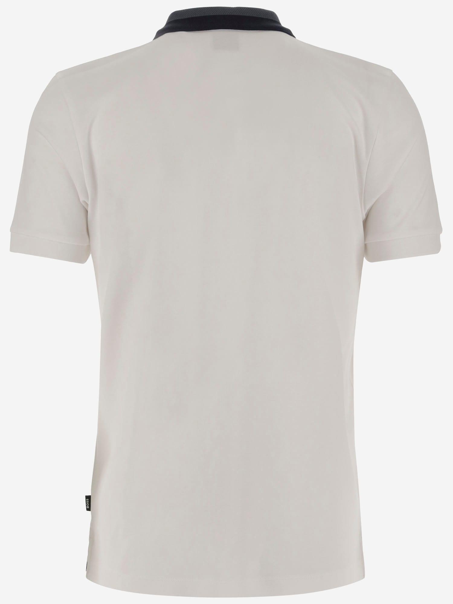 HUGO BOSS Cotton Polo Shirt With Logo In Beige Product Image