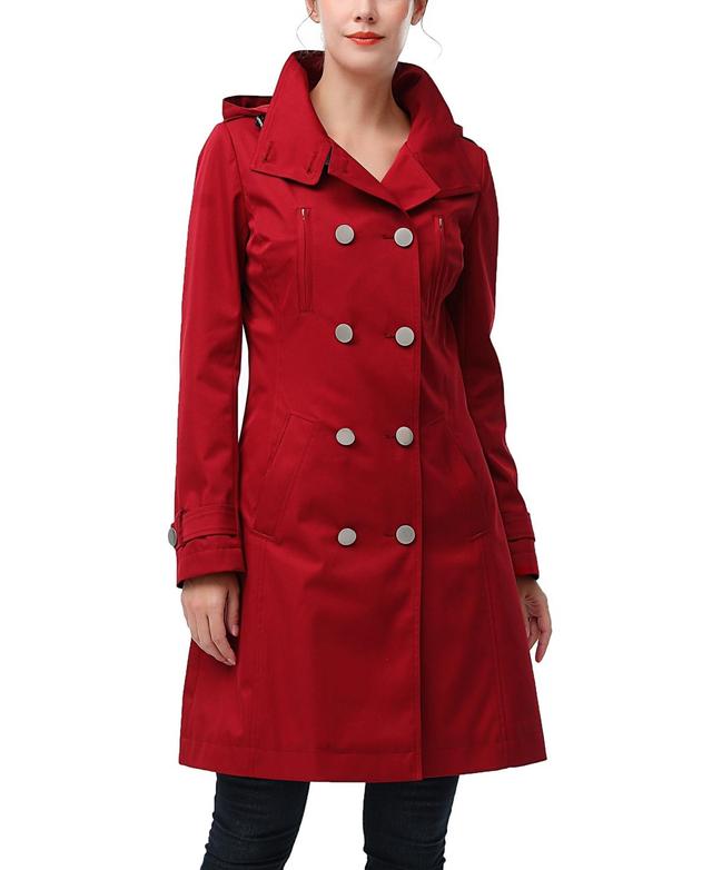 Kimi + Kai Womens Eeva Water-Resistant Hooded Trench Coat Product Image