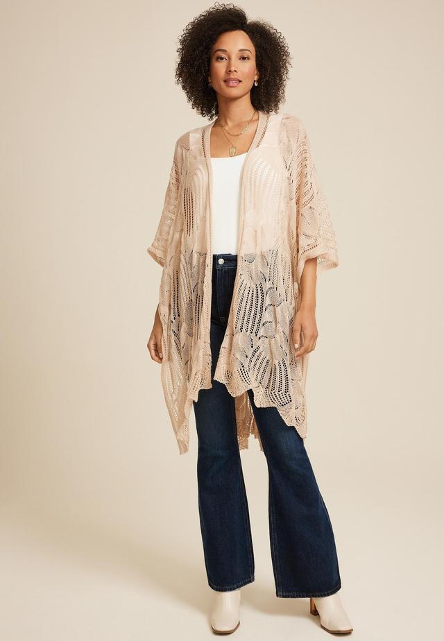 Crochet Knit Kimono Product Image