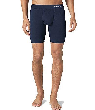 Tommy John Cool Cotton 8 Inseam Solid Boxer Briefs Product Image