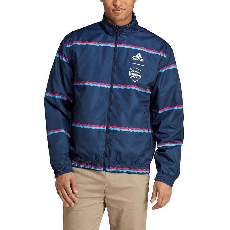 Mens adidas Navy Arsenal 2022/23 On-Field Team Logo Anthem Reversible Full-Zip Jacket Arn Blue Product Image