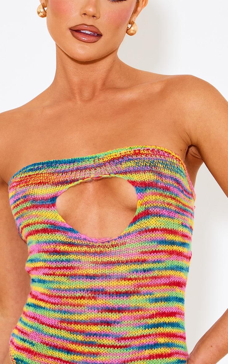 Multi Stripe Open Knit Bodysuit Product Image