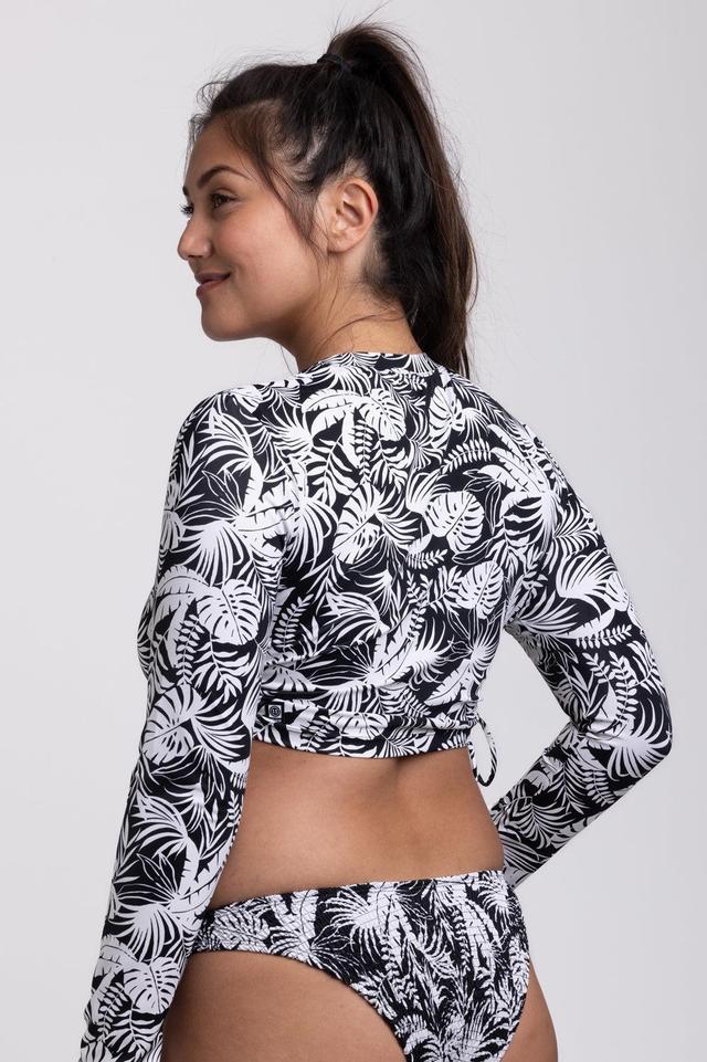 Kylie Long Sleeve Crop Rashie - Tropicana Female Product Image