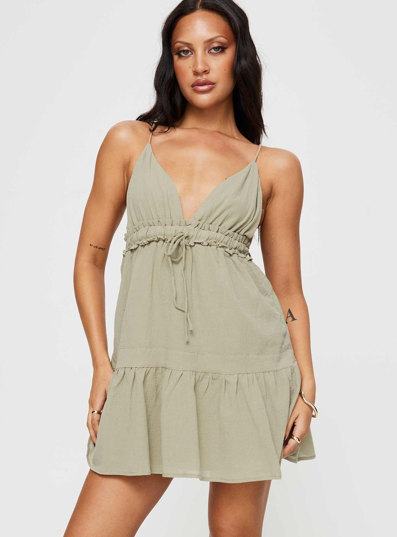 Dionne Mini Dress Olive Product Image