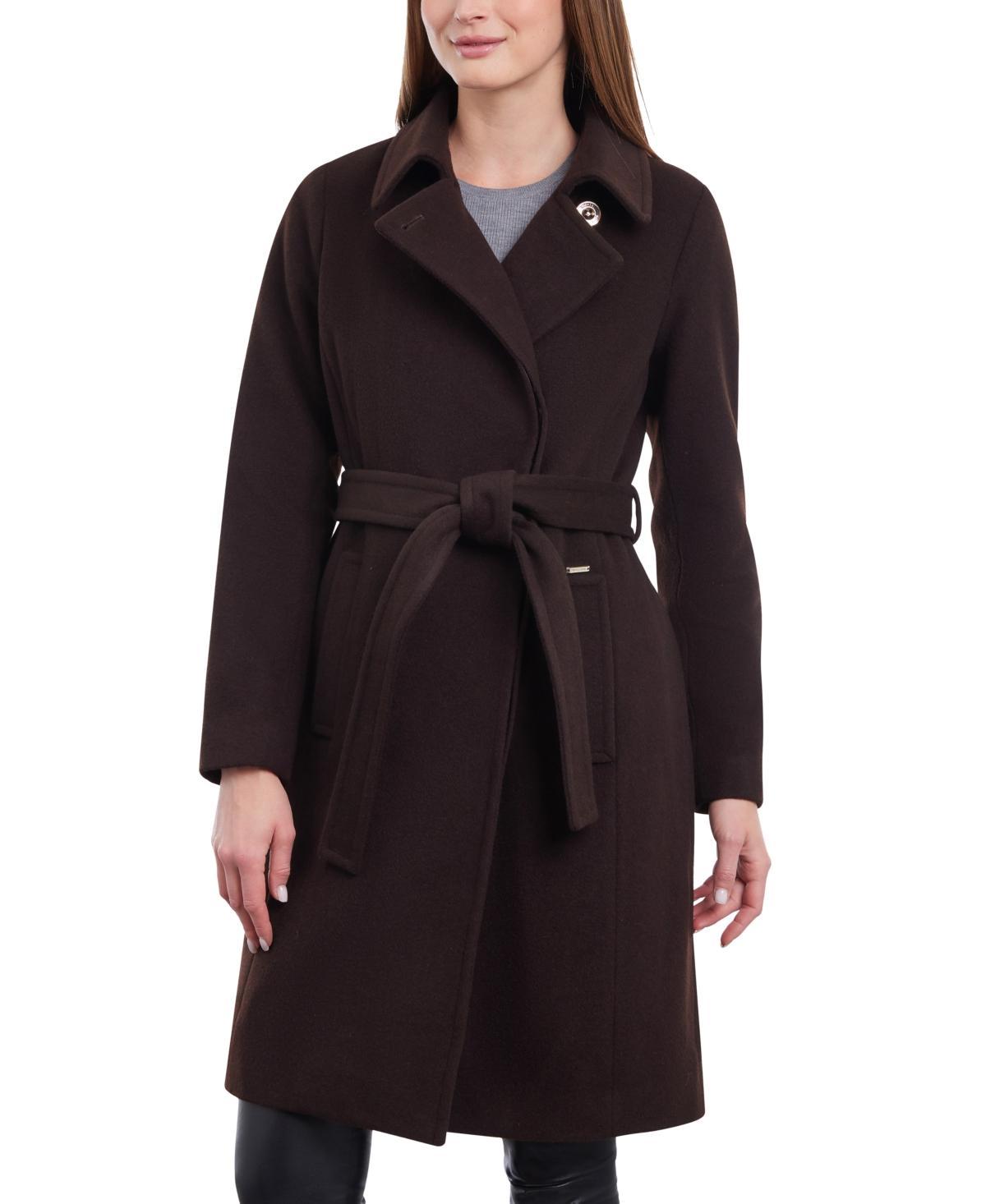 Michael Michael Kors Womens Wool Blend Belted Wrap Coat Product Image