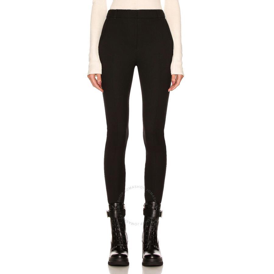 BURBERRY Ladies Black Skinny Stretch Wool Trouser Product Image