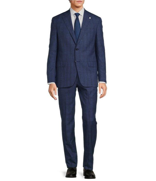 Hart Schaffner Marx New York Modern Fit Flat Front Tonal Plaid 2-Piece Suit Product Image