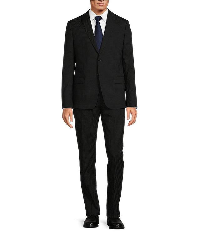 Armani Exchange Standard Fit Flat Front Mini Box Pattern 2-Piece Suit Product Image