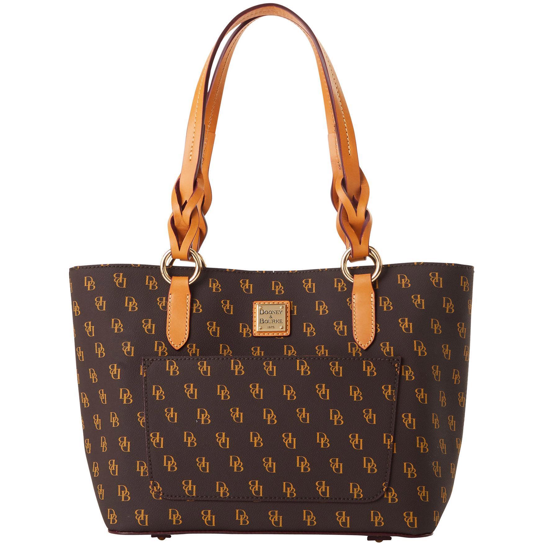 Dooney & Bourke Womens Blakely Small Tammy Coated Cotton Tote Shopping Bag in Brown Tmoro Product Image