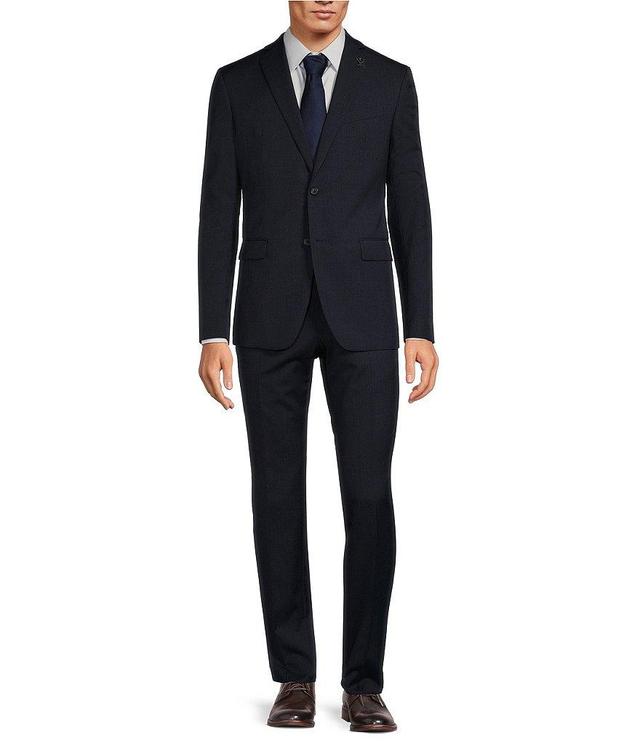 John Varvatos Slim Fit Flat Front Fancy Pattern 2-Piece Suit Product Image