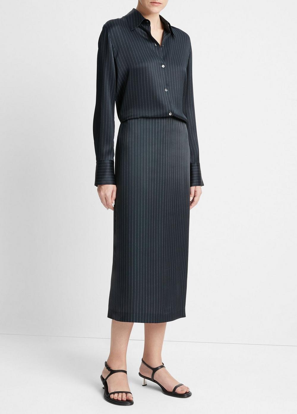 Pinstripe Lean Pencil Skirt Product Image