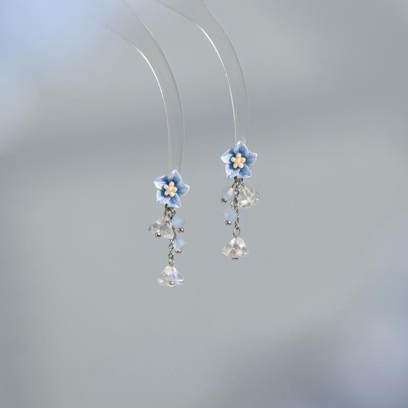 Flower Bead Drop Earring Product Image