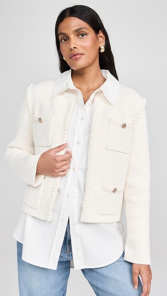 endless rose Braided Knit Jacket | Shopbop Product Image