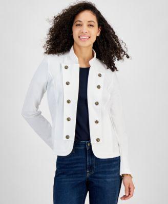 Women's Solid Open-Front Band Jacket Product Image