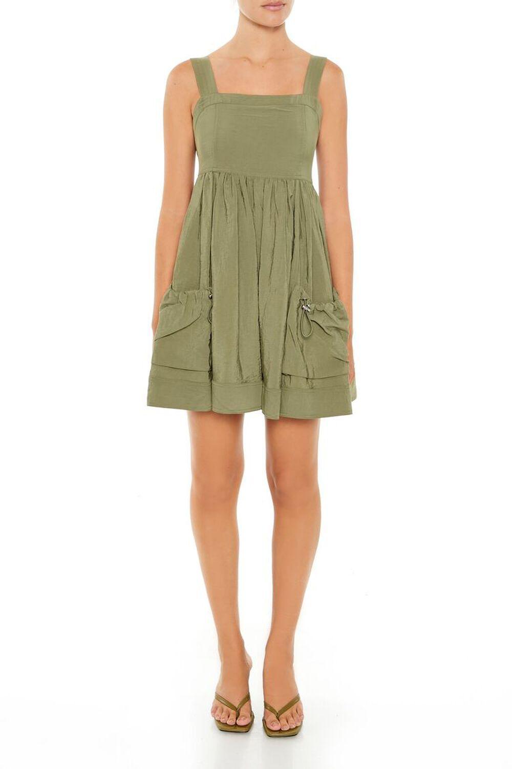 A-Line Drawstring Mini Dress | Forever 21 Product Image