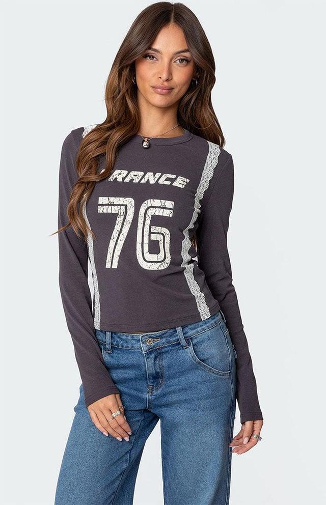 Edikted Womens Frenchy Long Sleeve T-Shirt Product Image