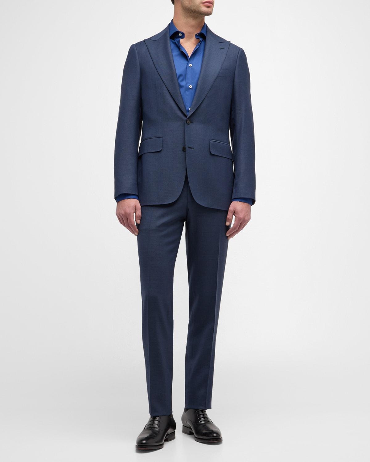 Mens Textured Super 130s Wool Suit Product Image