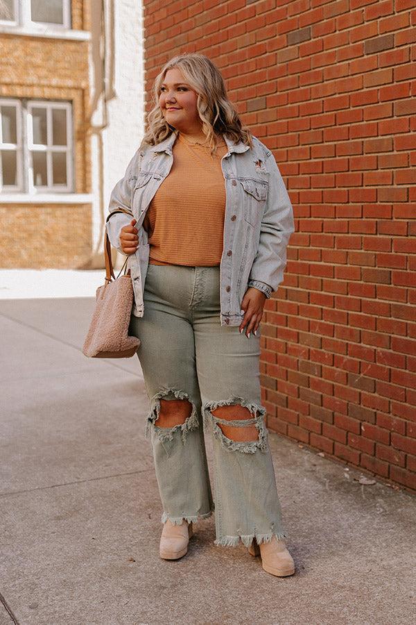 Risen The Kimora Distressed Denim Jacket Curves Product Image