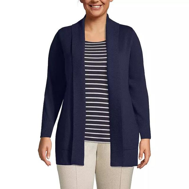 Plus Size Lands End Shawl Collar Cardigan Sweater, Womens Product Image