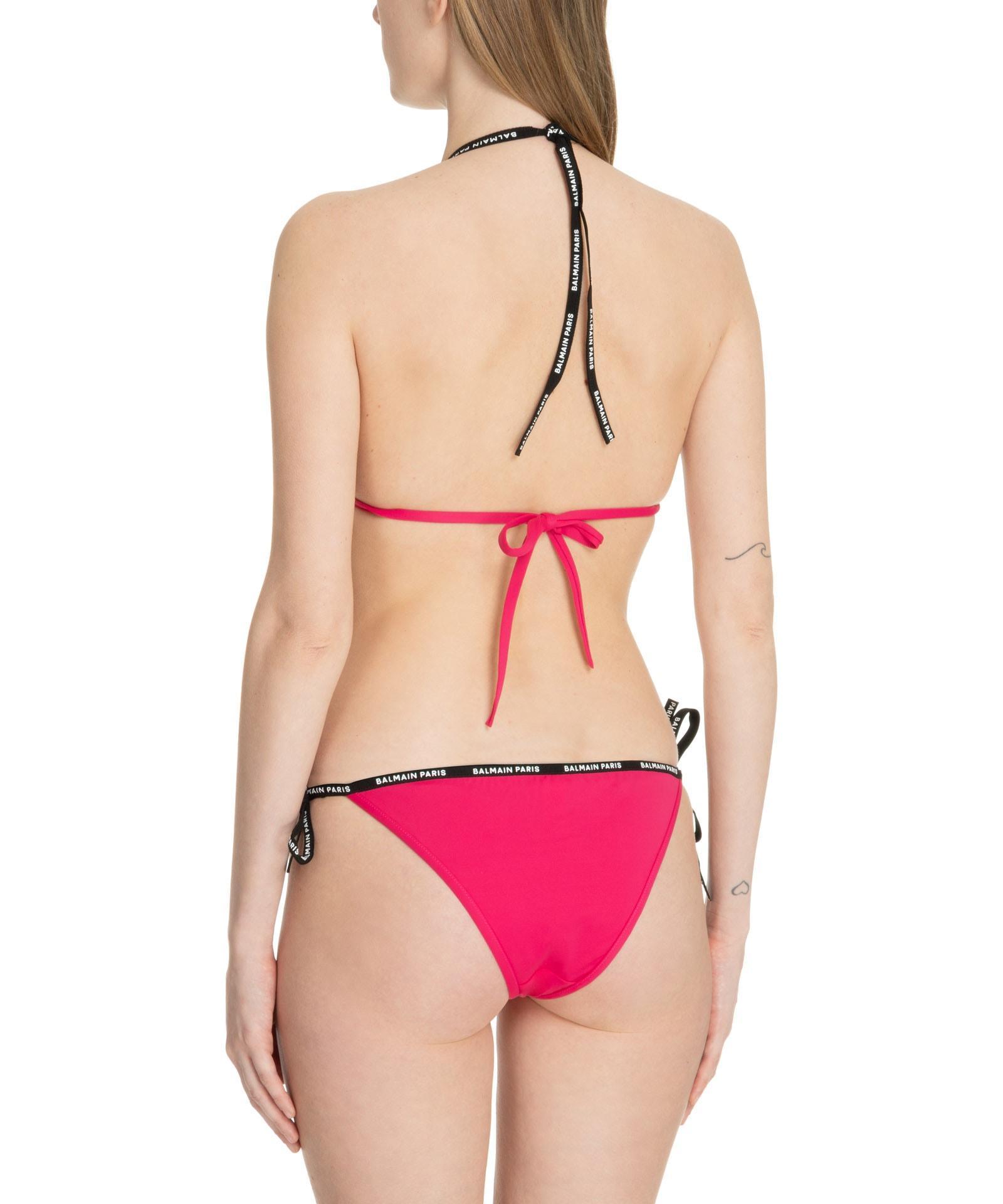 Logo Bikini In Dark Pink Product Image