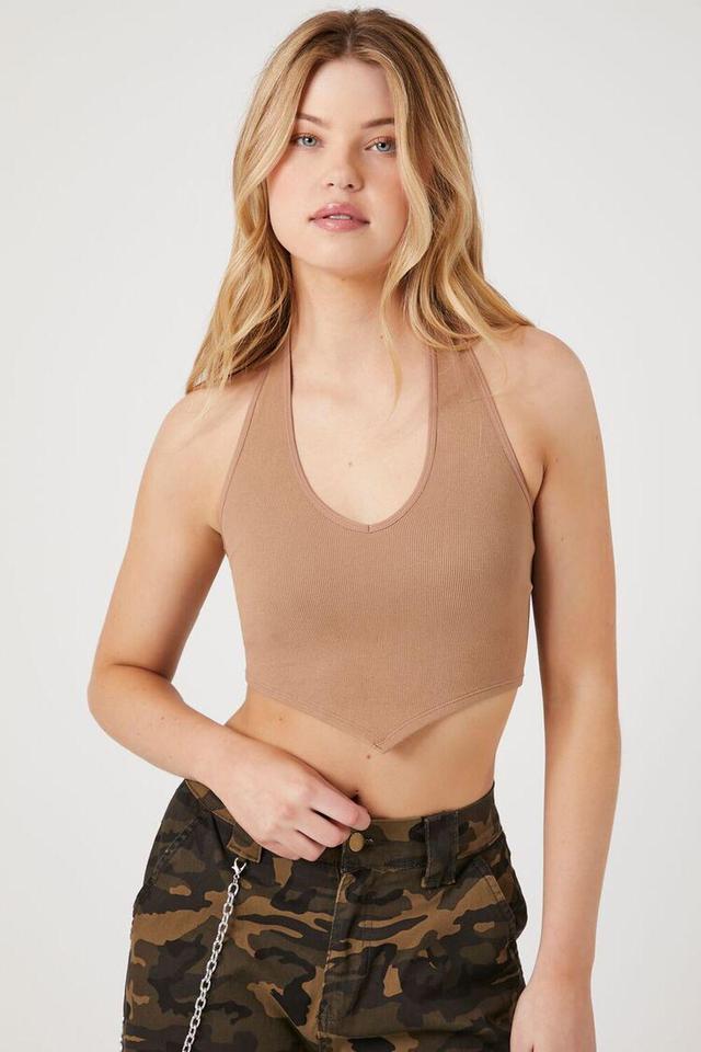 Seamless Ribbed Knit Halter Top | Forever 21 Product Image