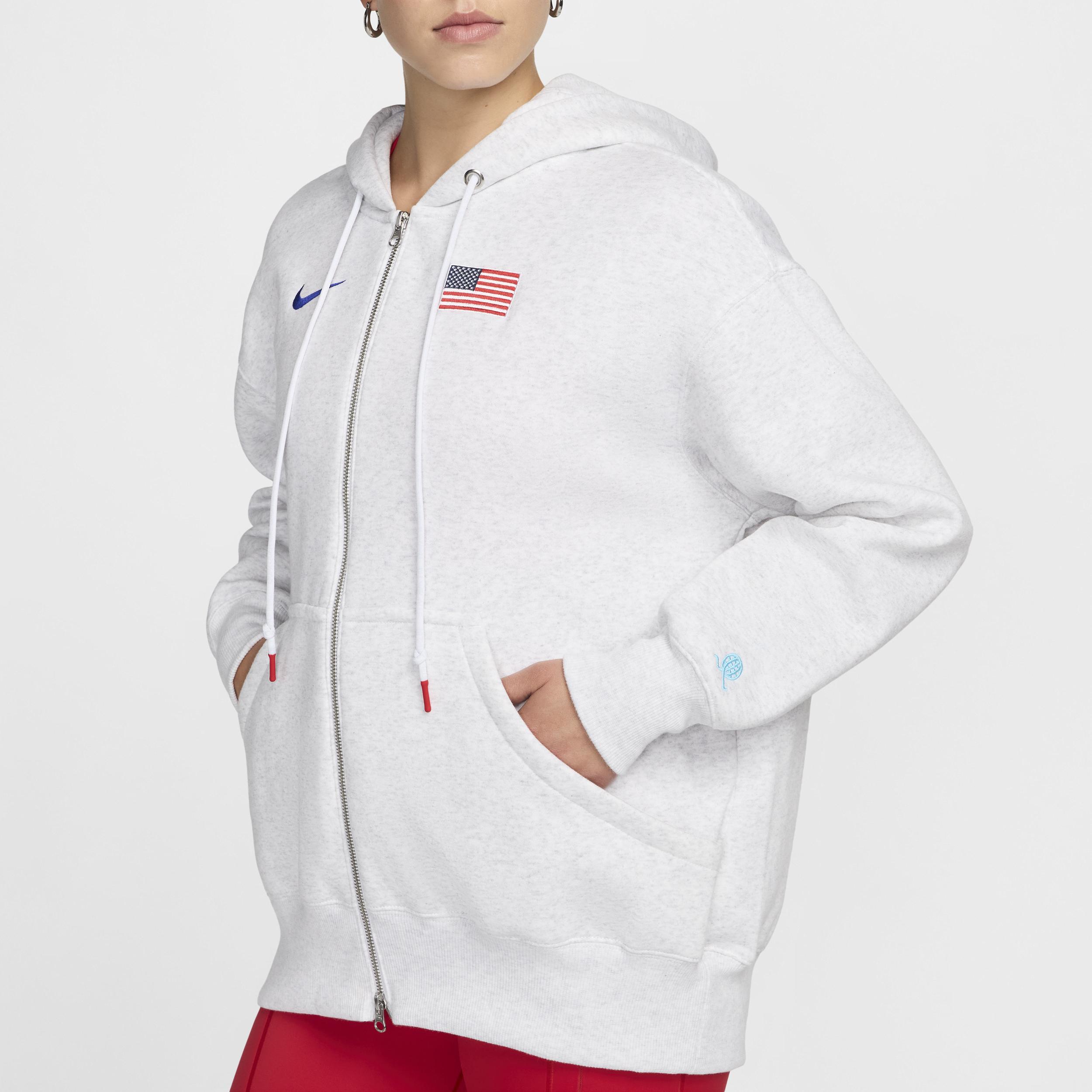 USA Phoenix Fleece Nike Women's Full-Zip Oversized Hoodie Product Image