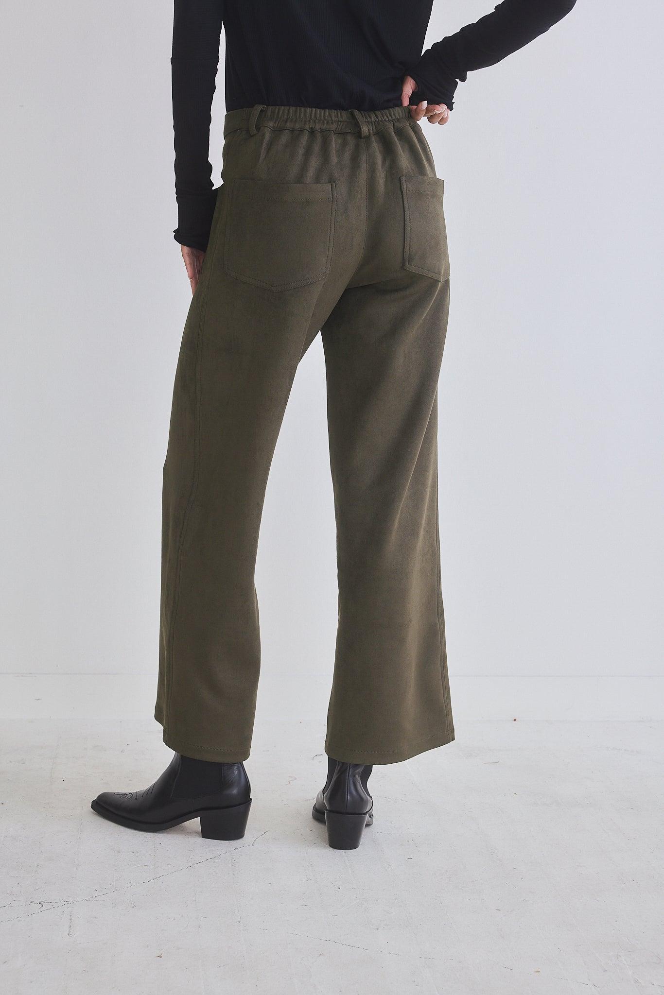 Finesse Microsuede Wide Leg Pants Product Image