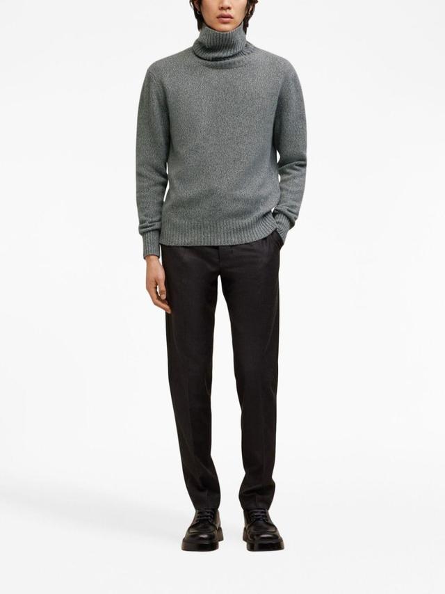 AMI ALEXANDRE MATTIUSSI Kaschmirpullover Mit Rollkragen In Grey Product Image