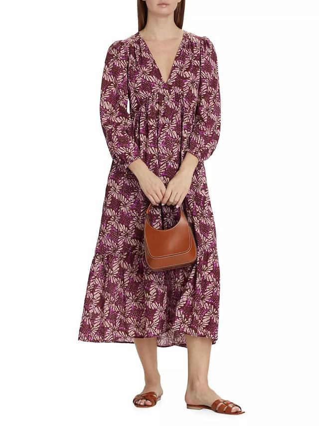 Ella Floral Cotton Midi-Dress Product Image