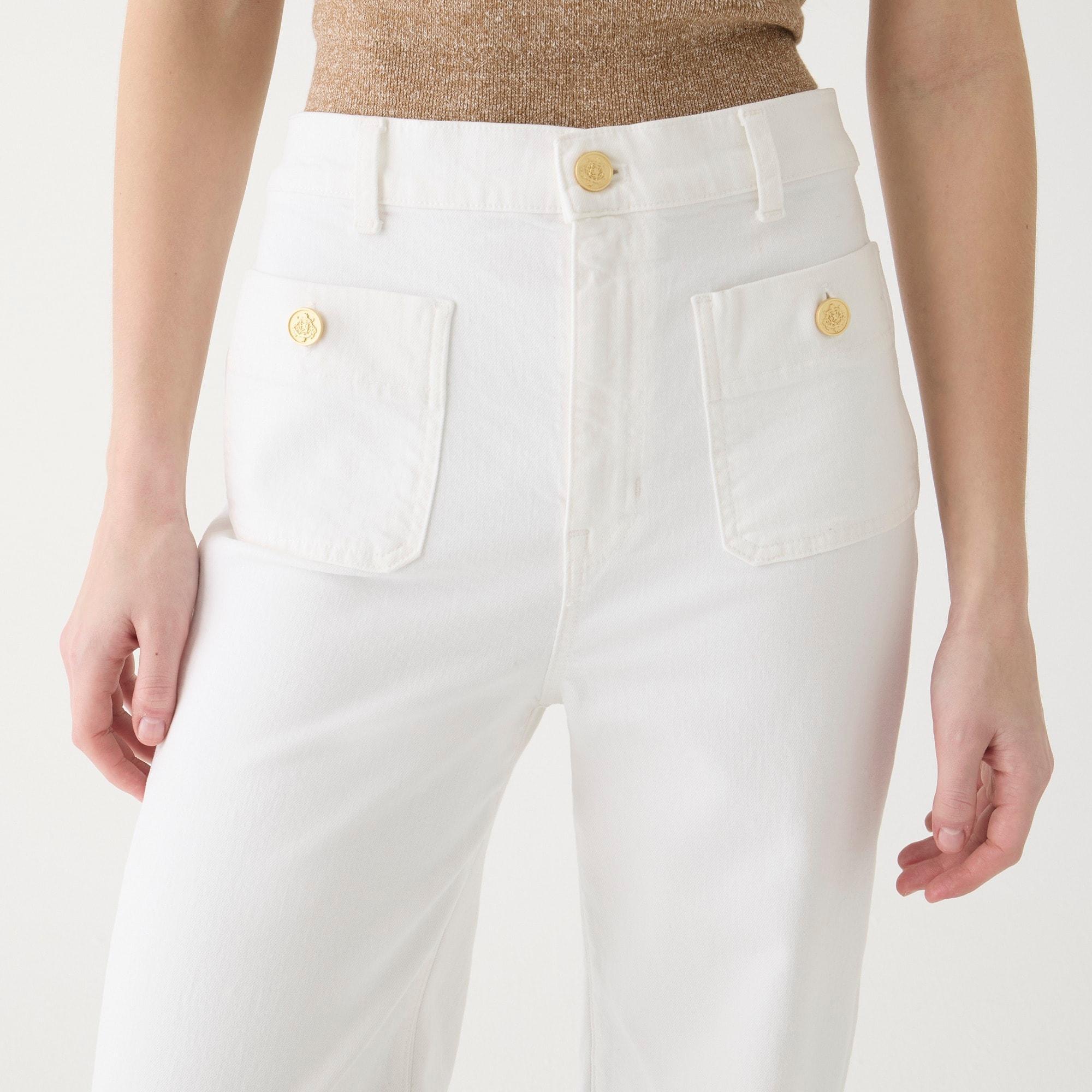 Sailor slim wide-leg jean in white Product Image