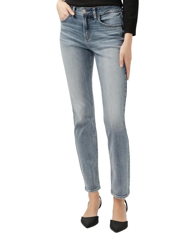 Silver Jeans Co. Womens Avery High Rise Curvy Fit Straight Jeans Product Image