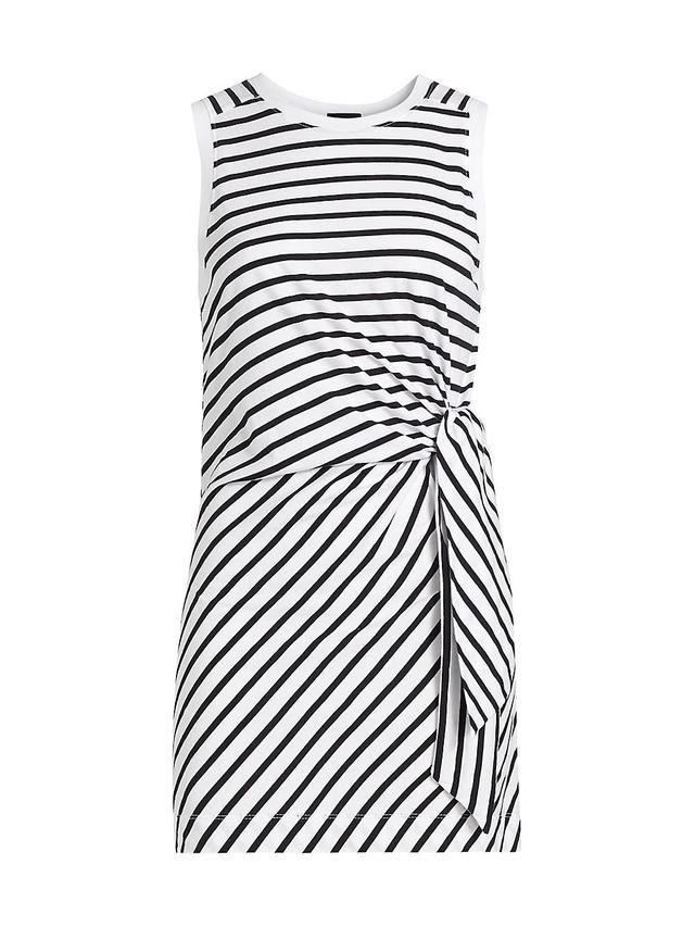 Womens Stripe Jersey Cotton Tank Minidress Product Image